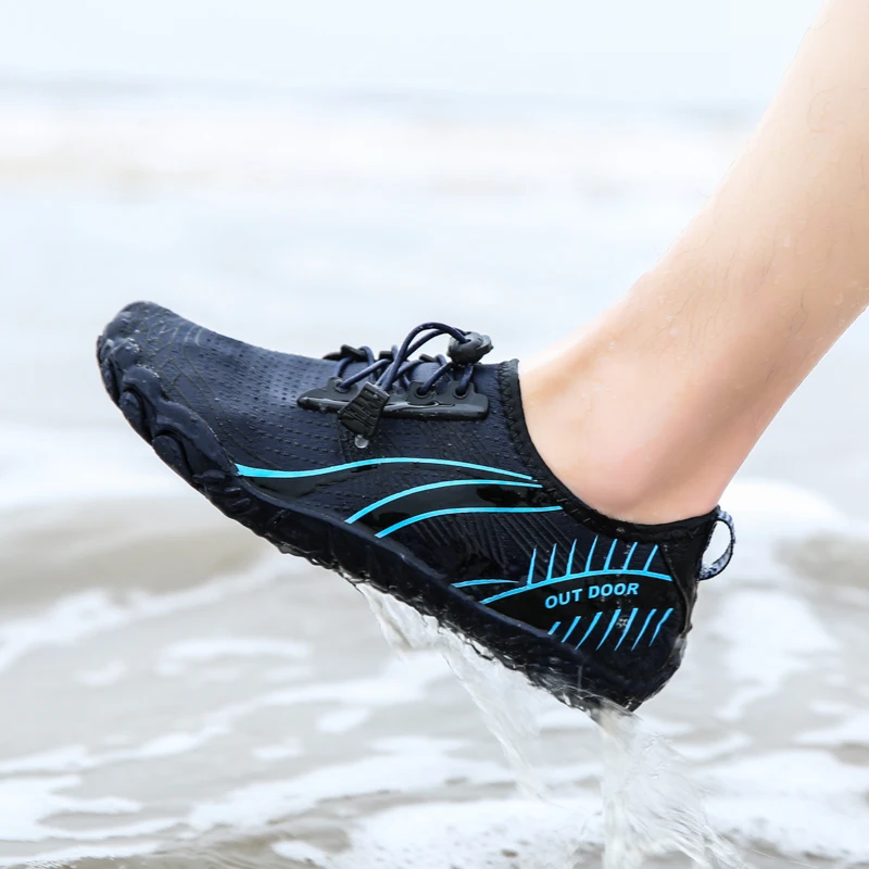

Summer Barefoot Shoes Women Pink Five-finger Swimming Diving Shoes Men Outdoor Non-slip Fishing Beach Play Shoes Size 35-47#