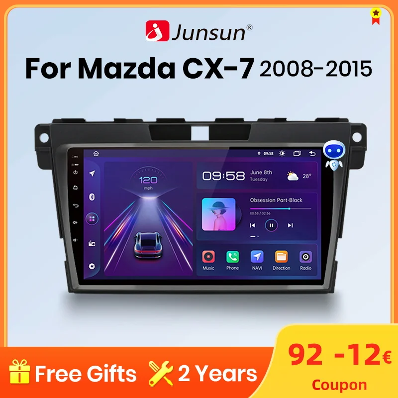 Автомагнитола Junsun V1pro 2 din Android для Mazda CX-7 CX7 2008-2015 Carplay 4G GPS |