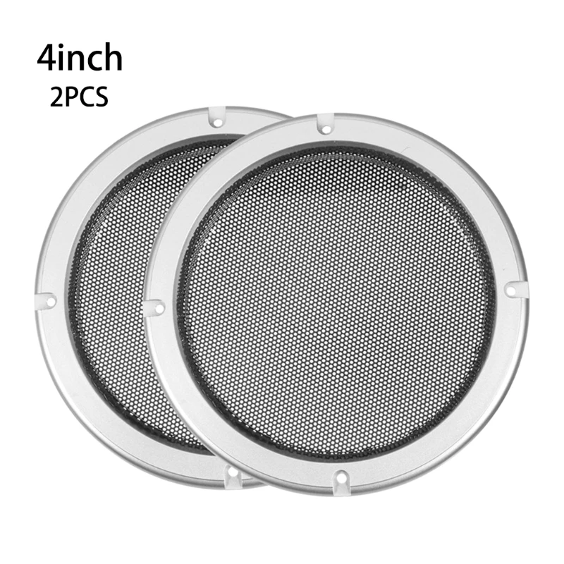 

2 Pcs Speaker Mesh Round Grill Protective Cover Decorative Circle Speaker Parts
