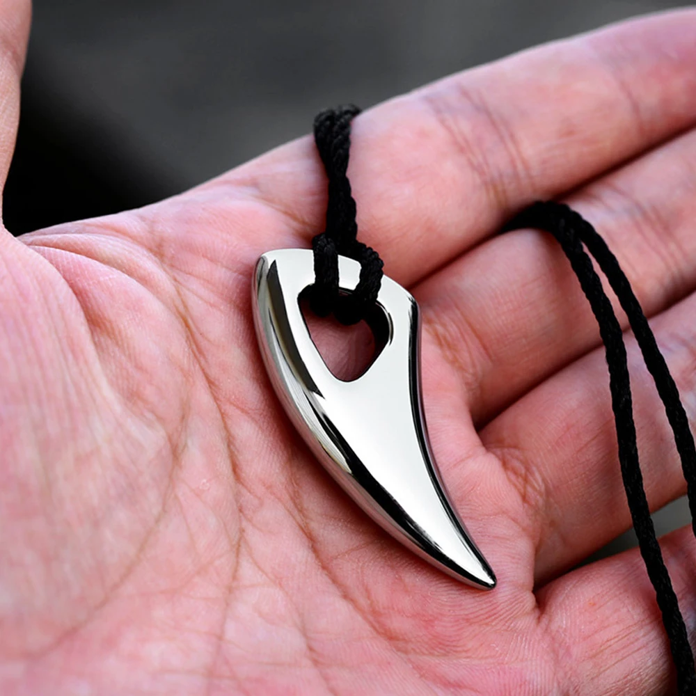 

316L Stainless Steel Norse Viking Wolf Tooth Pendant Necklace Men Women Fashion Leather Rope Chain Jewelry Wholesale Never Fade