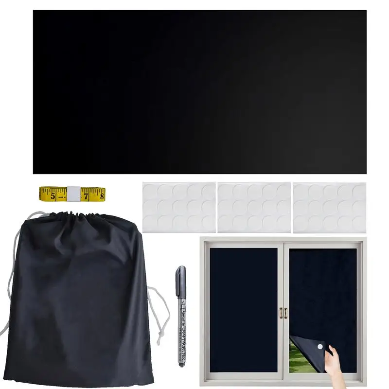 

Blackout Blind Curtains Adjustable Travel Temporary Permanent Shade Adjustable Window Curtain Shade For Bedroom Drawing Room