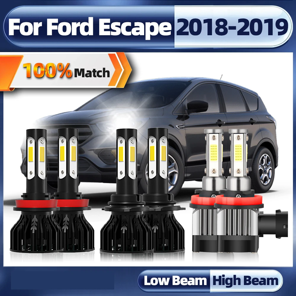 

360W Led H11 9005 HB3 LED Bulb 60000LM Car Headlight Canbus 3570 CSP Auto Turbo 6000K White 12V 24V For Ford Escape 2018 2019