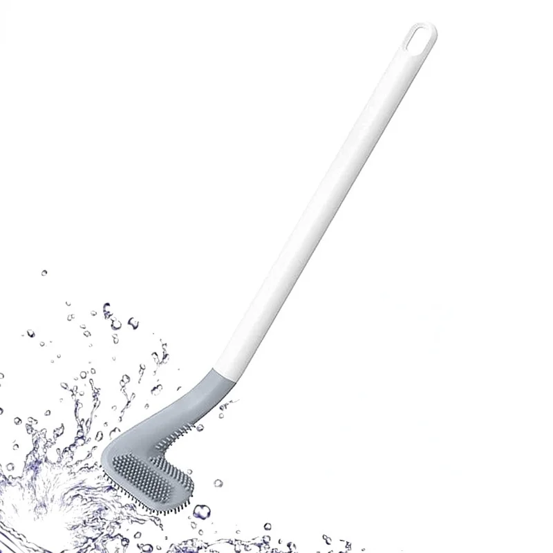 Щетка с силиконовой щетиной для туалета, инструмент для чистки и организации ванной комнаты, аксессуары для туалета