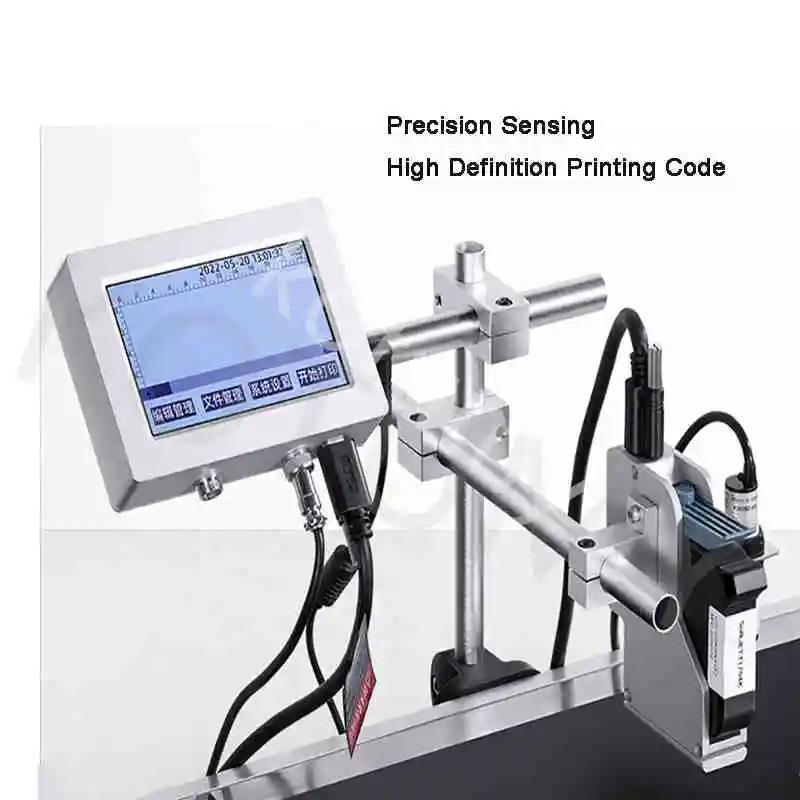 

Full Automatic Online Coding Machine Online Printer Laser Production Date Graphic Bar QR Code Count Bottle Cap Carton Food Plas