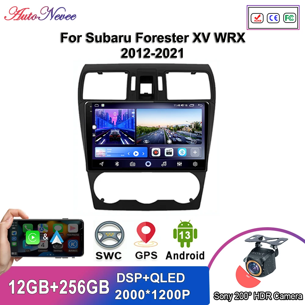 Мультимедиа Android 14 для Subaru Forester XV WRX 2012-2021 автомобильный плеер стерео GPS-навигация
