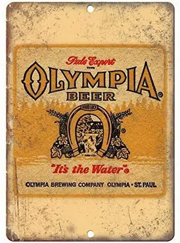 Olymp Beer St. Pul Mn Cve Décor Retro d Metl Tn Sgns 8X12 nches