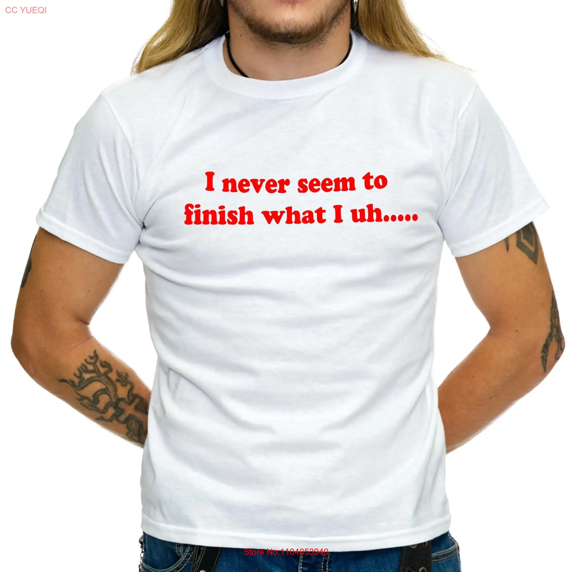 Забавная футболка I Never Seem To Finish What Uh Incomplete Think TS78 с длинными или короткими рукавами
