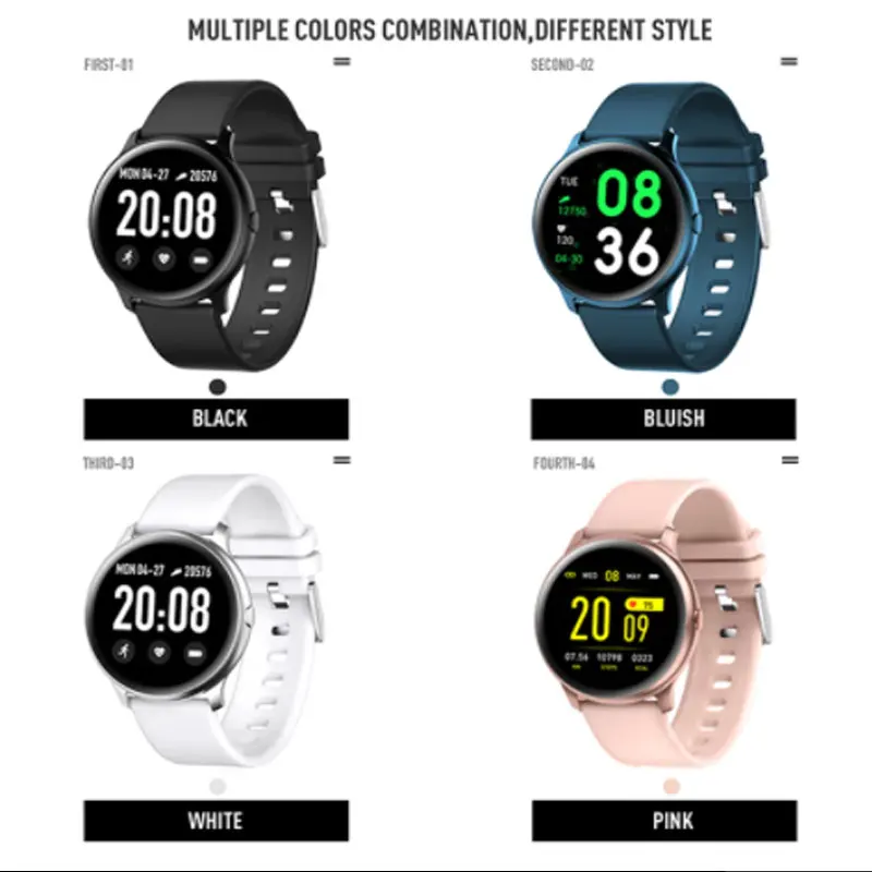 

2022 KW19 Смарт-часы с пульсометром IP67 водонепроницаемые 2022 новые женские мужские спортивные часы фитнес-трекер для Android IOS