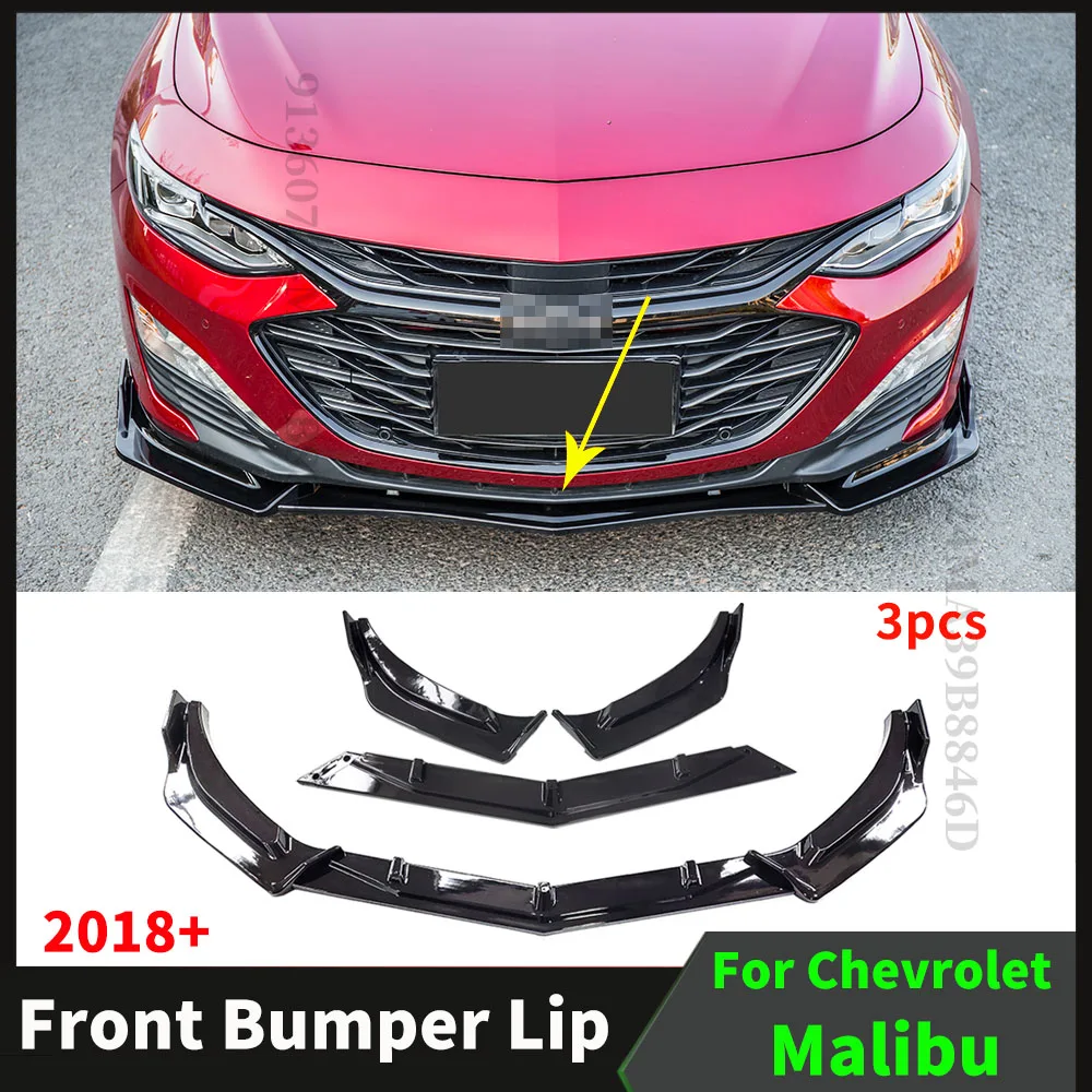 

Front Bumper Lip Cover Chin Guard Facelift Splitter Diffuser Deflector For Chevrolet Malibu XL 2018-2022 Tuning Spoiler Body Kit
