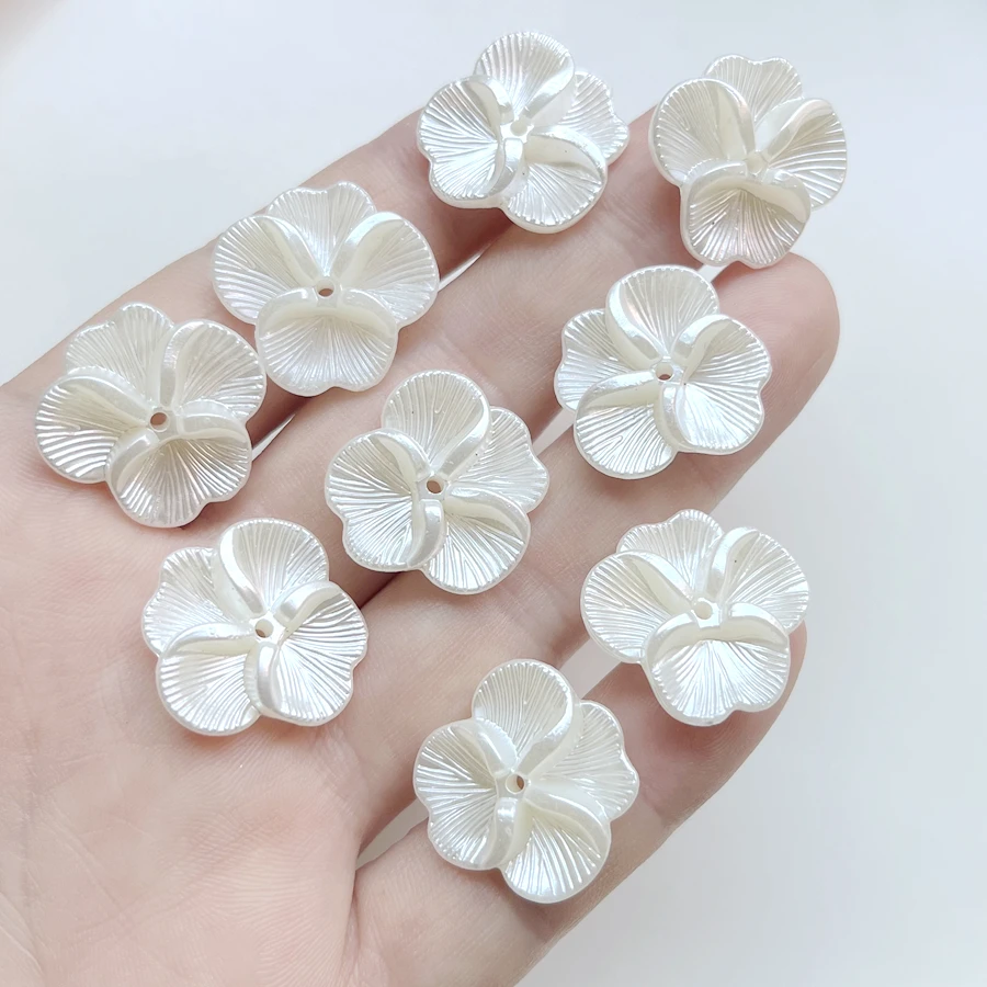 Прямые бусины из АБС-пластика 10 шт. 21*22 мм