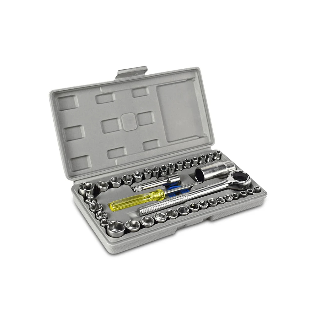 

40pcs set Car Tool Repairing Wrench Ratchet Extension Rod with Storage Case