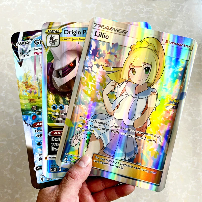 

Карты Pokemon, 21*15 см, 30 шт./коробка, искусственная кожа, большой размер, огромная игра с английскими буквами, большие карты, подарки для мальчико...