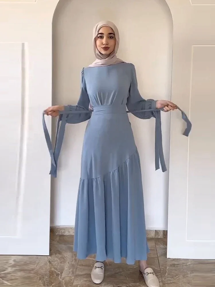 Женские мусульманские комплекты для Ид ансамбль из двух предметов блузка и юбка