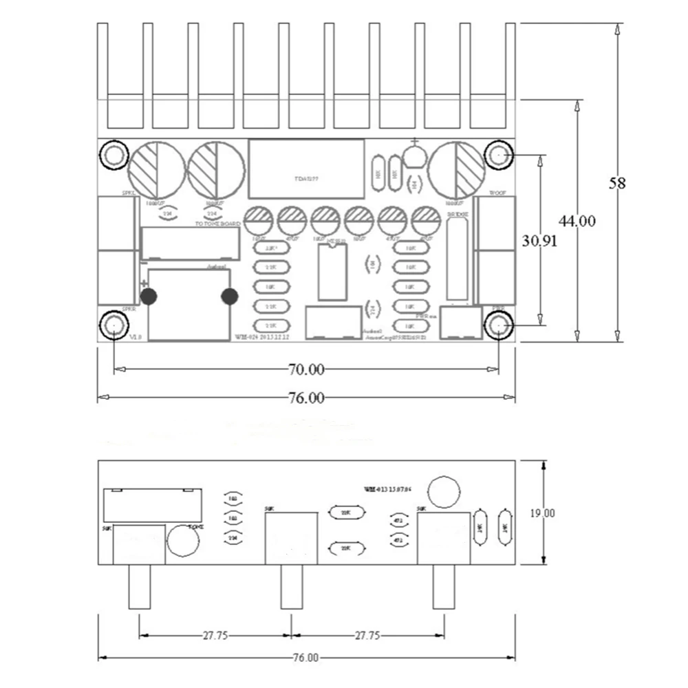TDA7377 2.1CH Усилитель мощности платы Hi-Fi Bass Treble 3 канала sound NE5532 усилители для