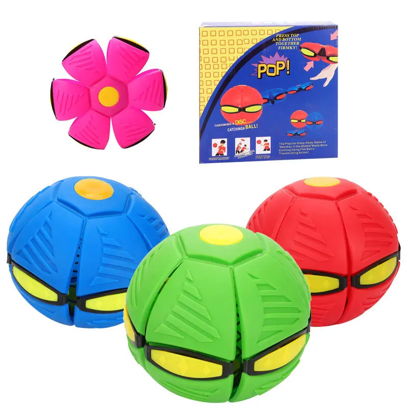

Toy ball magic flying saucer ball children's decompression ball stepping on the bouncing ball luminous deformation ball kids toy