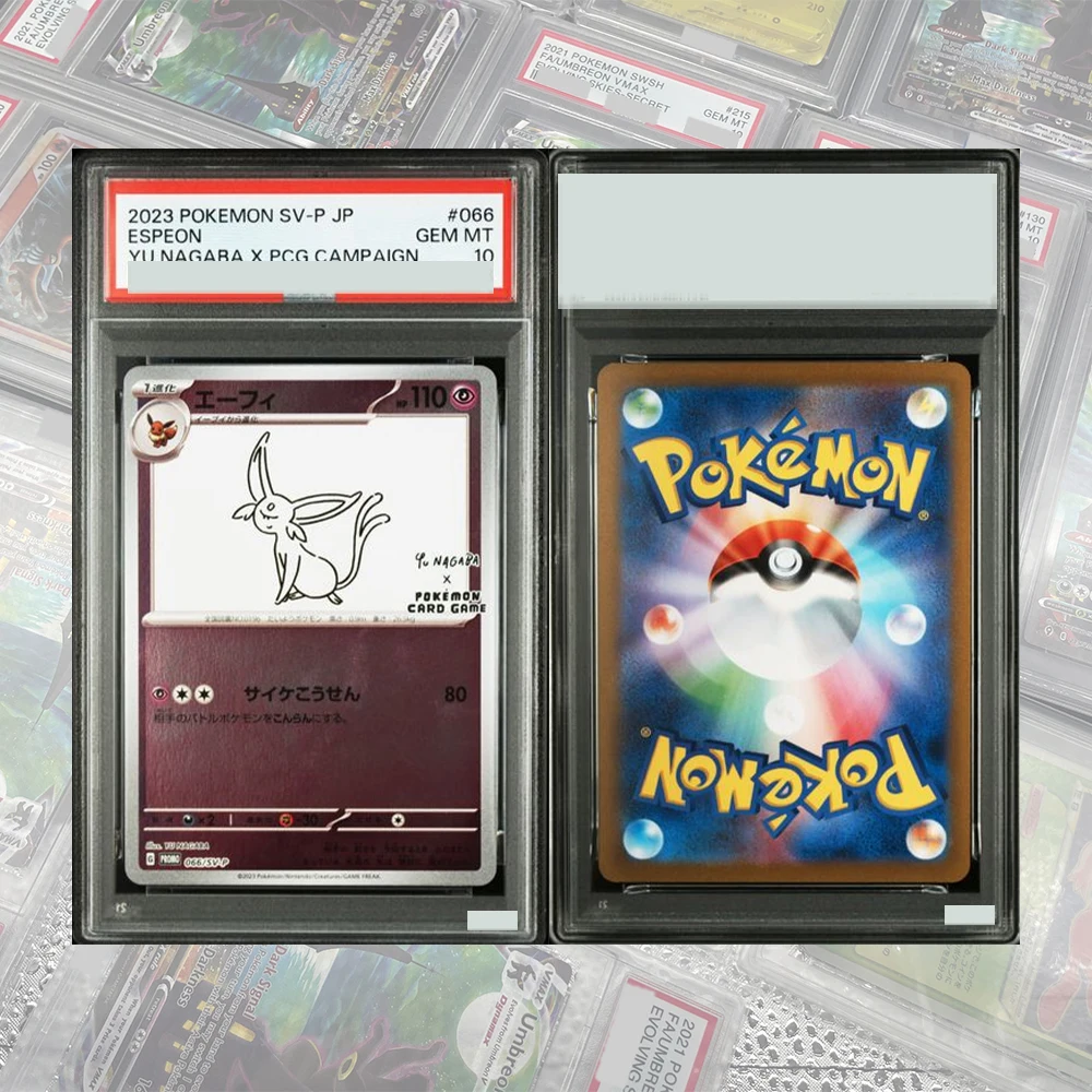 Фото 2021 Evolving Skies Full Art # Коллекционная карта Espeon V GEM MT 10 DIY (180 шт.) с голографической этикеткой для PTCG, подарок для детей №4