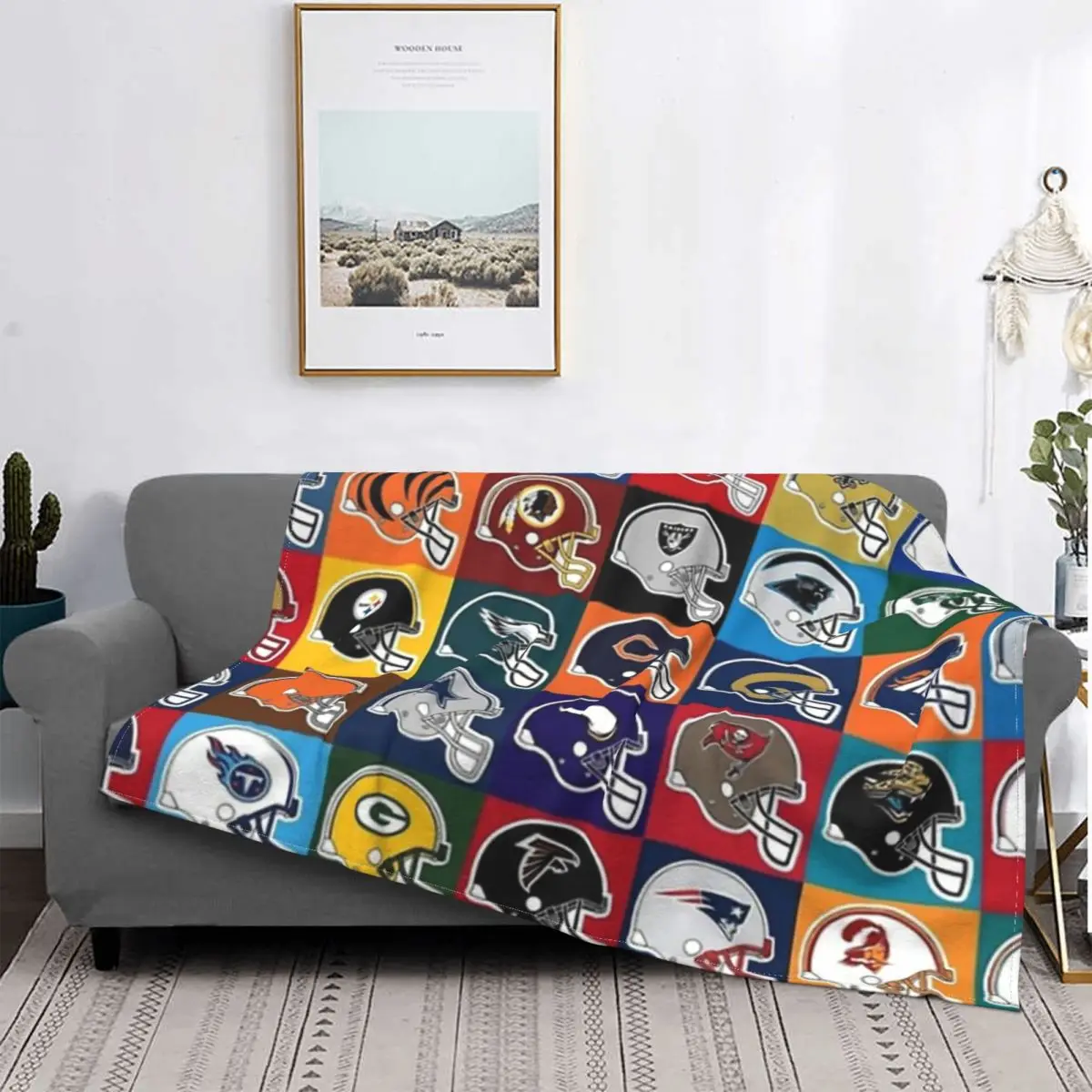 

Manta de lana a cuadros para cama, кубрекеты de la Nfl, США, funda de sofah, mantas para camas