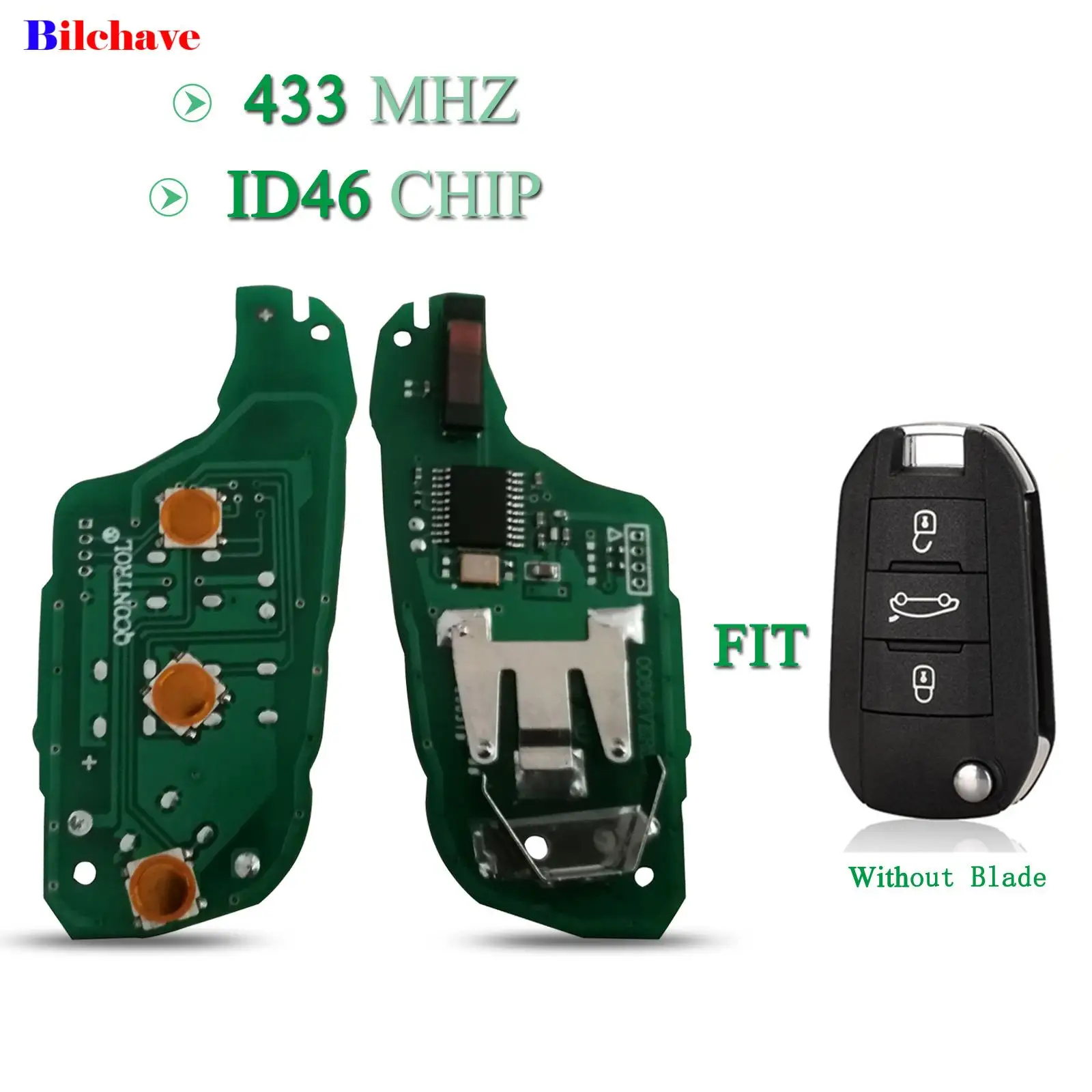 

Bilchave дистанционного платы 433 МГц ID46 чип для Citroen C4L для Peugeot 508 208 2008 201 208 2008 408 4008 5008 5FA010 353-20