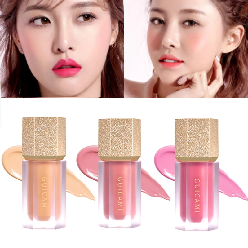 

Silky Smooth Liquid Blush Waterproof Rouge Beauty Peach Red Cheek Contour Face Blusher Makeup Tools Rouge Blush Cream Cosmetic