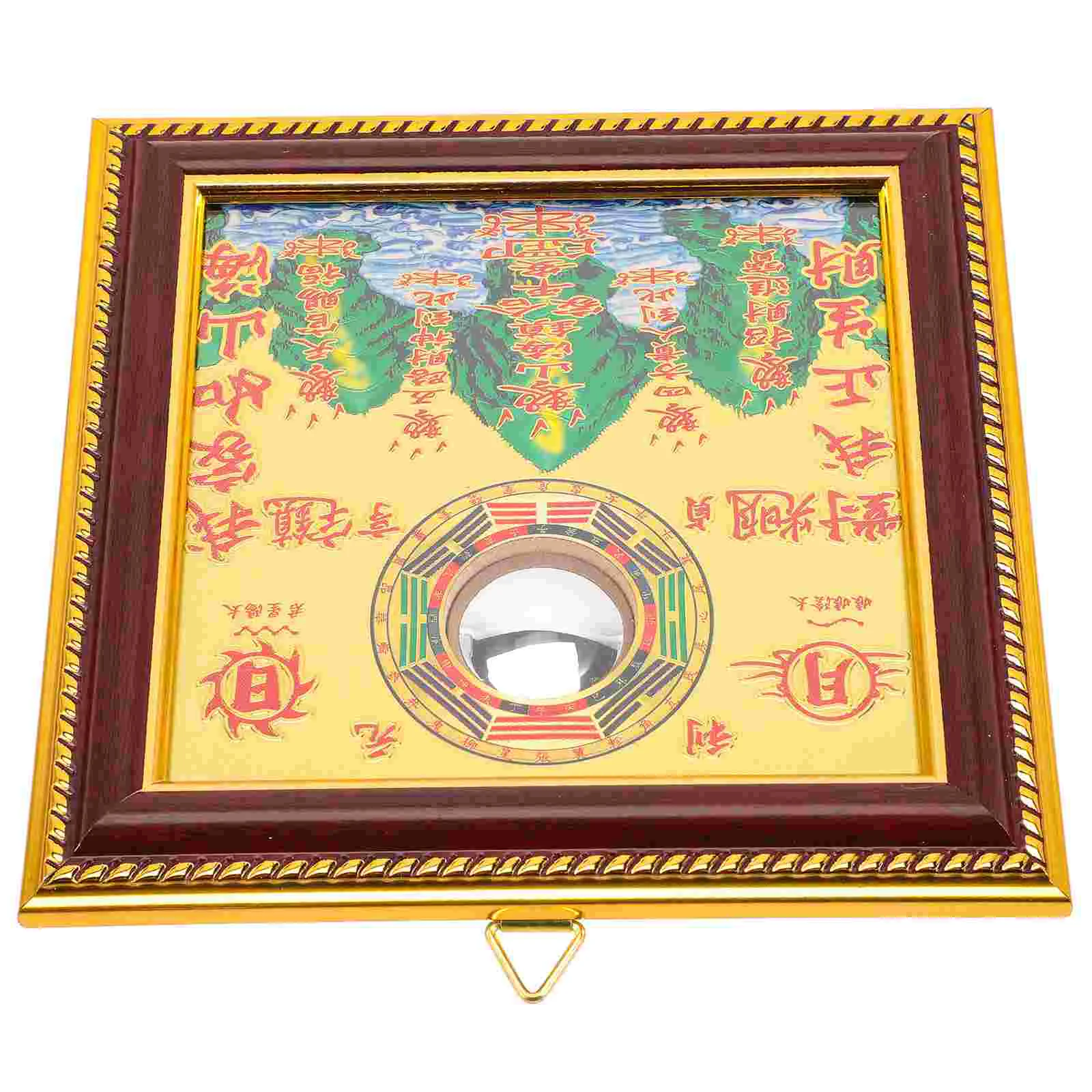 

Mirror Chinese Bagua Hanging Ornament Wall Exorcism Amulet Convex Gossip Oriental Protection Board Decor New Year Painting Gift