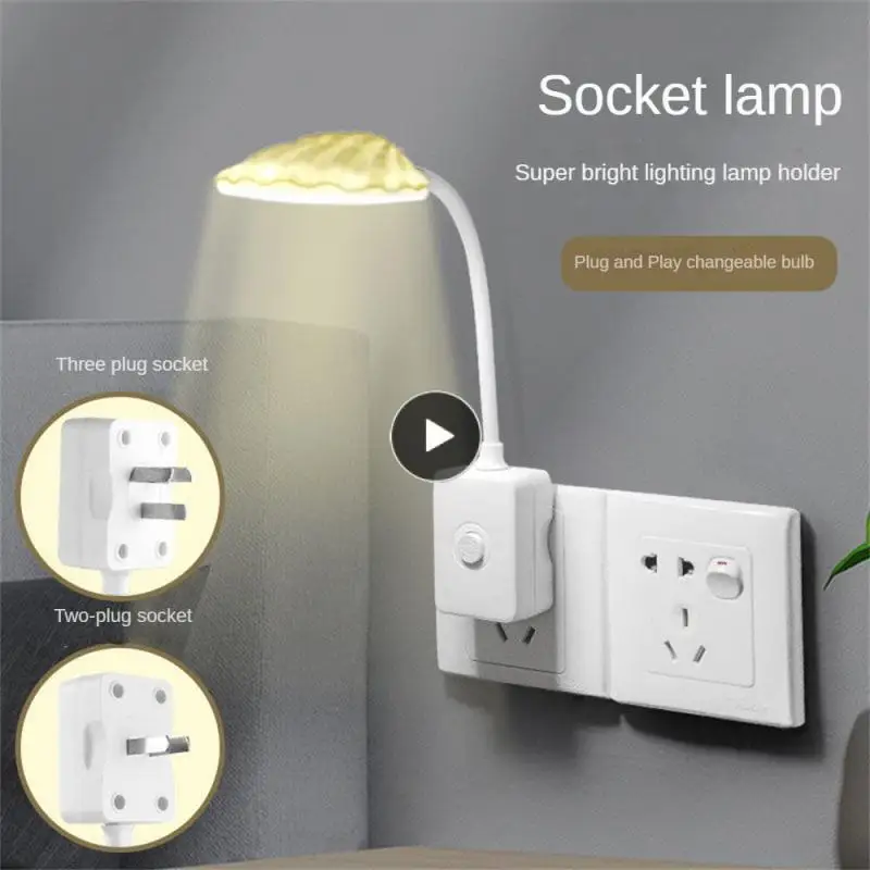 

Светодиодный ночник с двумя/тремя штекерами, прикроватная лампа, креативное ежедневное Освещение для дома, кабинета, детской комнаты, свети...