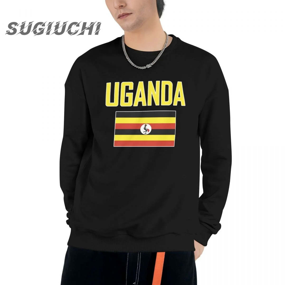 

Cotton 6XL UGANDA Country Flag With Letter Men Unisex Hoodie O Neck Sweatshirt Women Hip Hop Streetwear Tracksuit Clothing