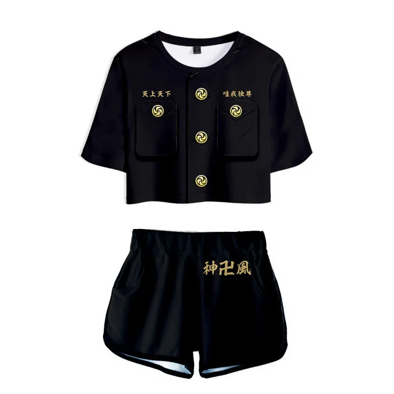 

Anime Tokyo Revengers Cospaly New Men Women Tops Shorts 3D Costume Set
