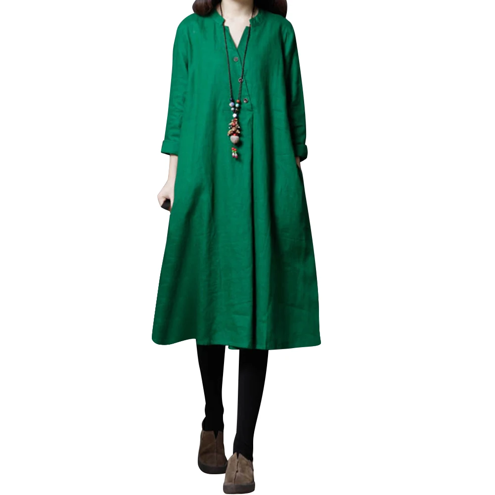 

Women Dresses Korean Fashion Trend Long Sleeve Loose Version Shirts Blouse Fashion Spring Autumn Casual Beach Dress