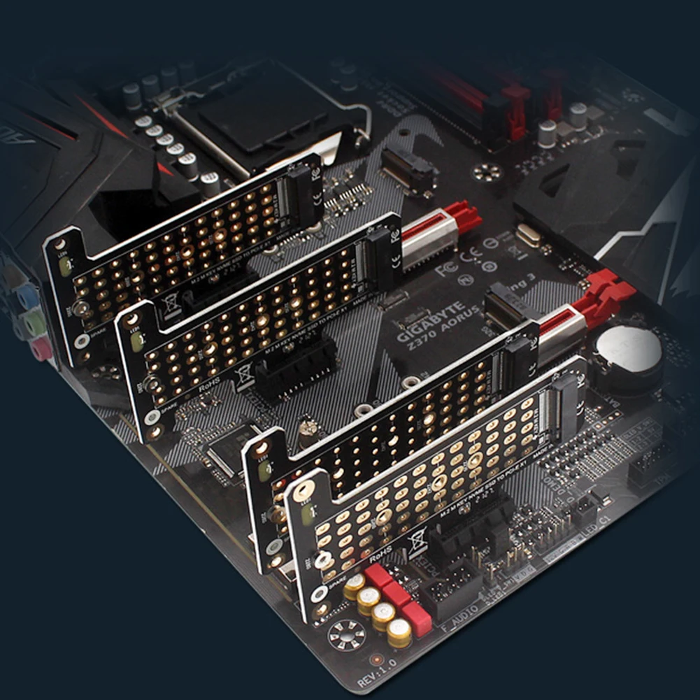 Адаптер карты расширения M.2 NVME для PCIe4.0 X1 с поддержкой интерфейса PCIe X4 X8 X16 M Key SSD