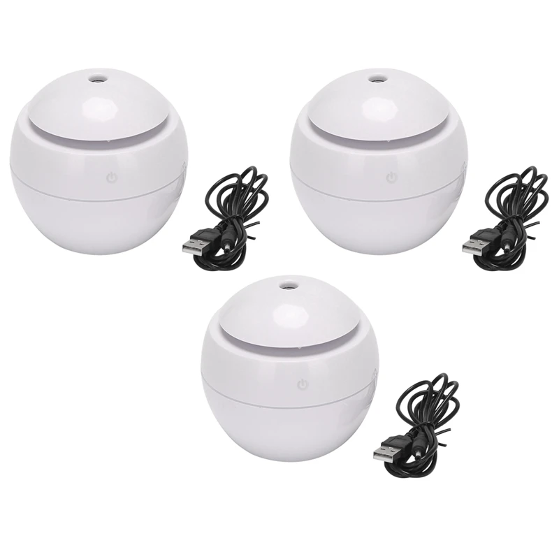 

3-х переменный распылитель эфирных масел для ароматерапии, Мини Usb увлажнитель воздуха, портативный ультразвуковой распылитель, увлажнитель, белый