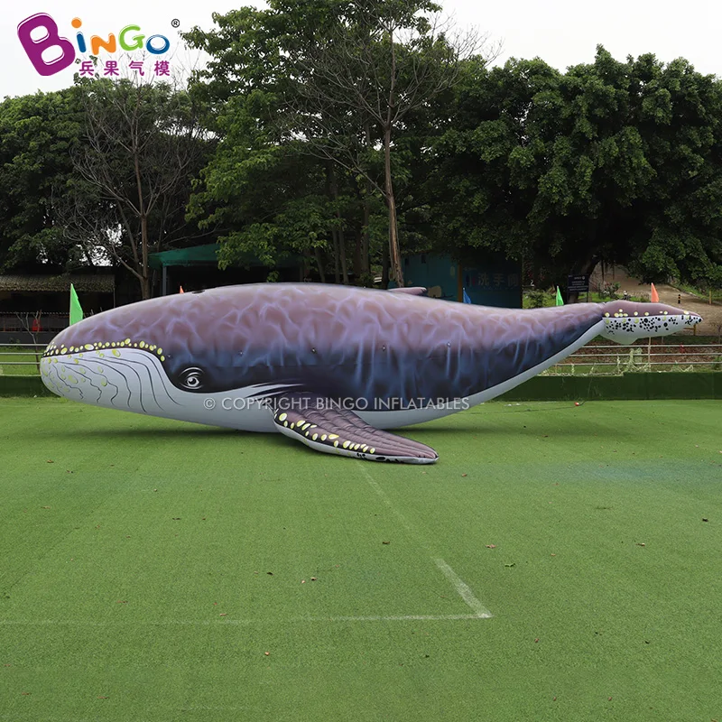 

Giant Inflatable Humpback Whale 12 Meters Length Hanging Sea Animal Stage Supplies for Summer Carnival Ocean Themed Decoration