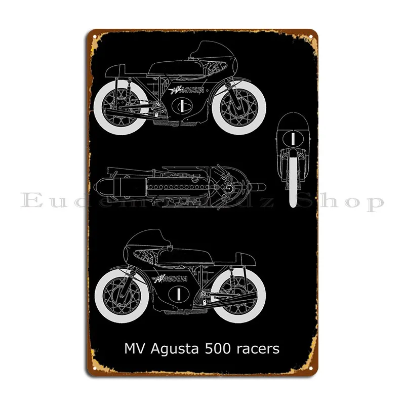 

Mv Agusta 500 Racers, металлический плакат на стену гаража, украшение на заказ, паб, клуб, жестяной плакат