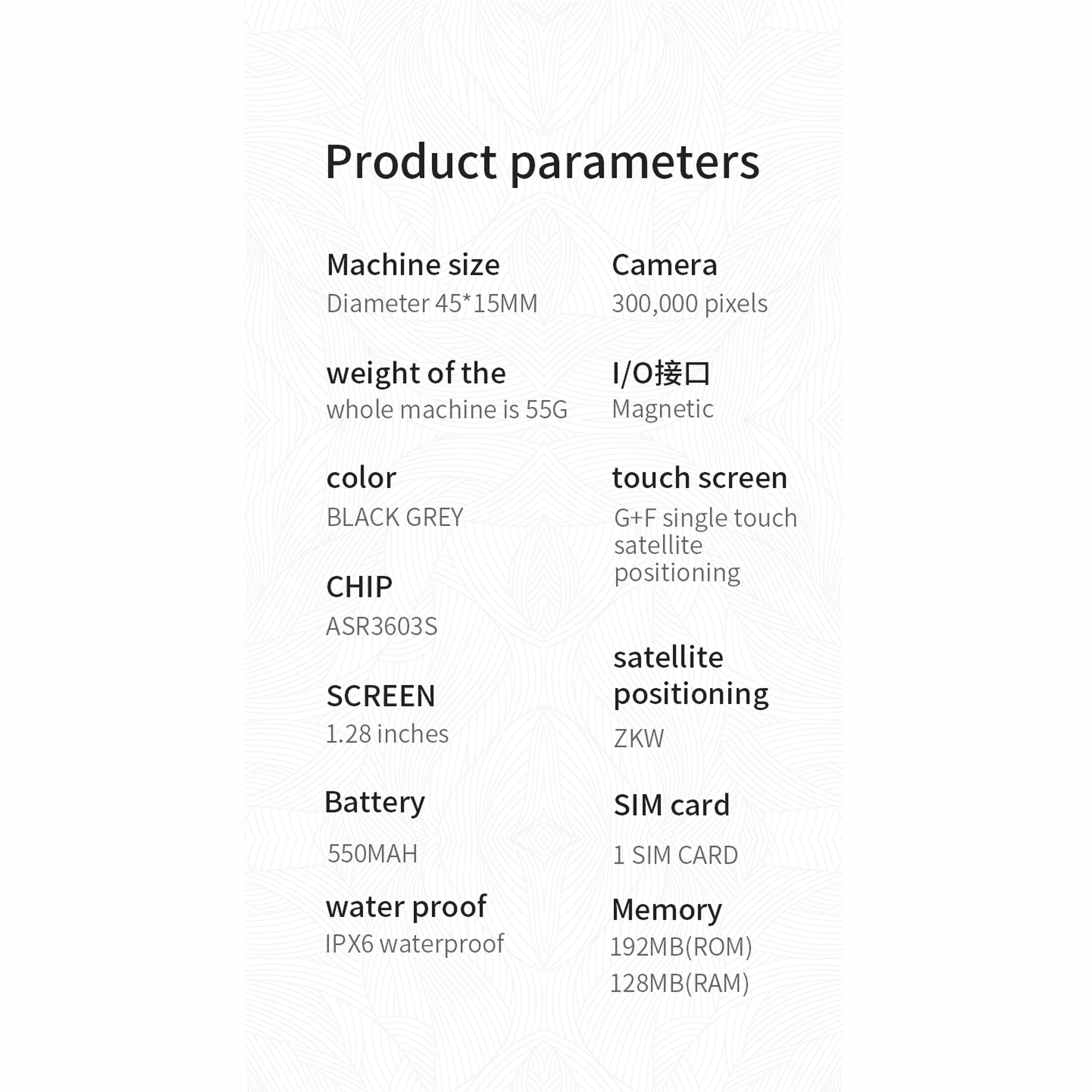 Для новой модели SOS вызова водонепроницаемые умные часы с GPS-позиционированием