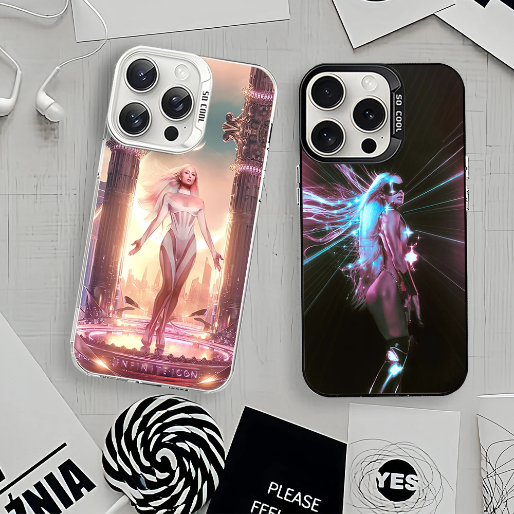 Singer Paris Hilton Infinite Icon For iPhone 11 12 13 14 15 16 Pro Max Plus Black White Shockproof Cover Laser IMD Phone Case
