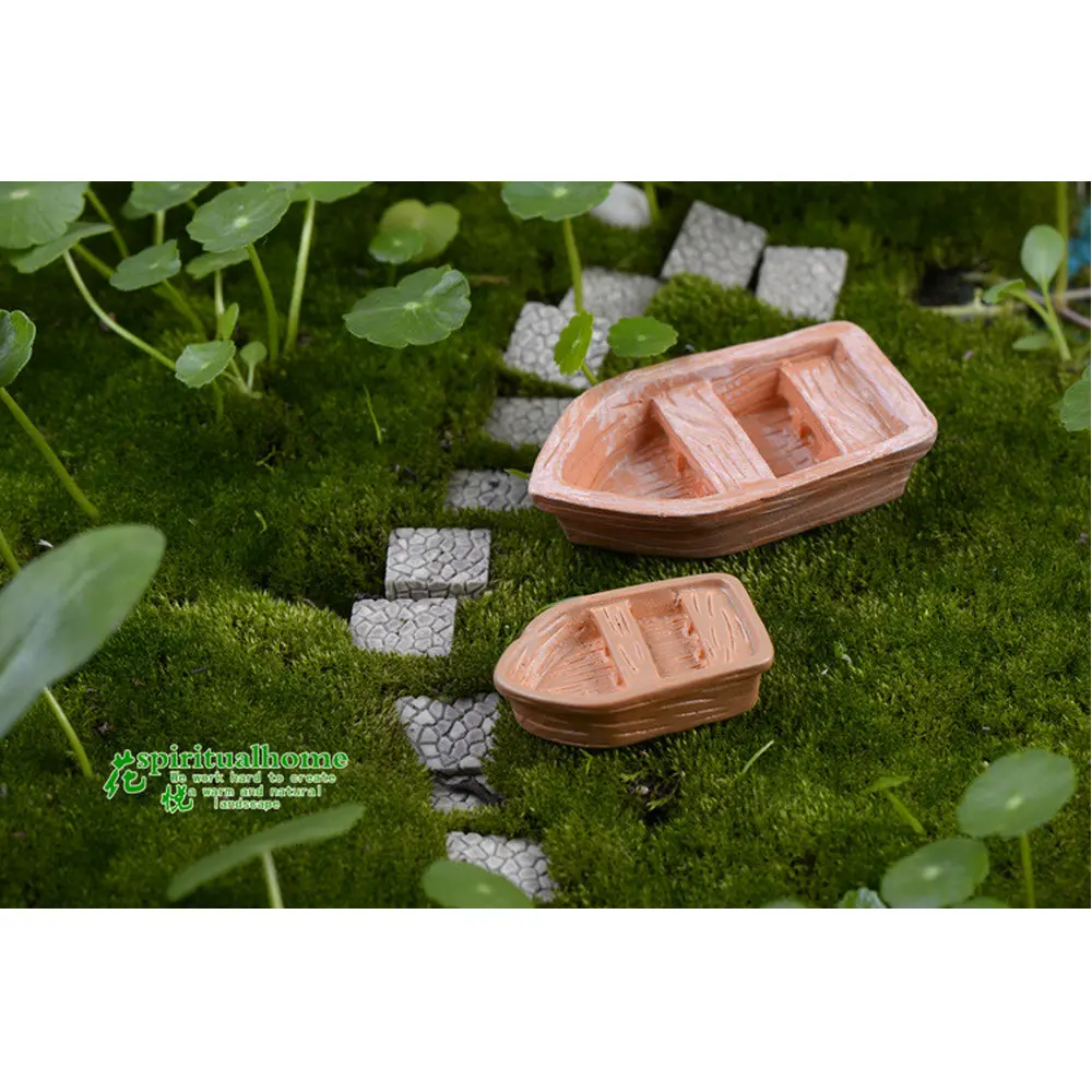 Недорогая мини-лодка 3 см и 5 1 шт. миниатюрная садовая мебель сделай сам