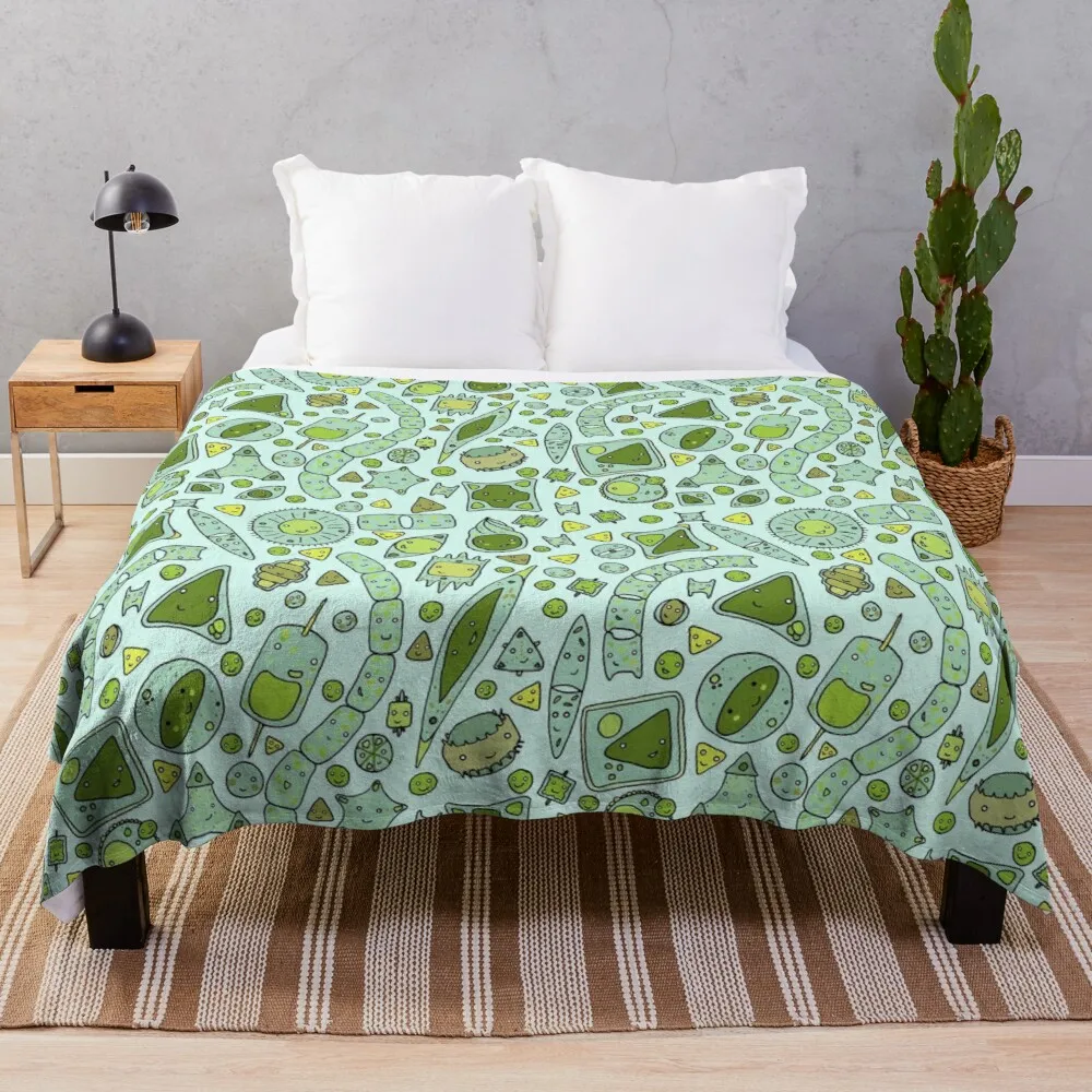Tessellating Diatoms for skirts, duvets, notebooks, graphic tees etc Throw Blanket