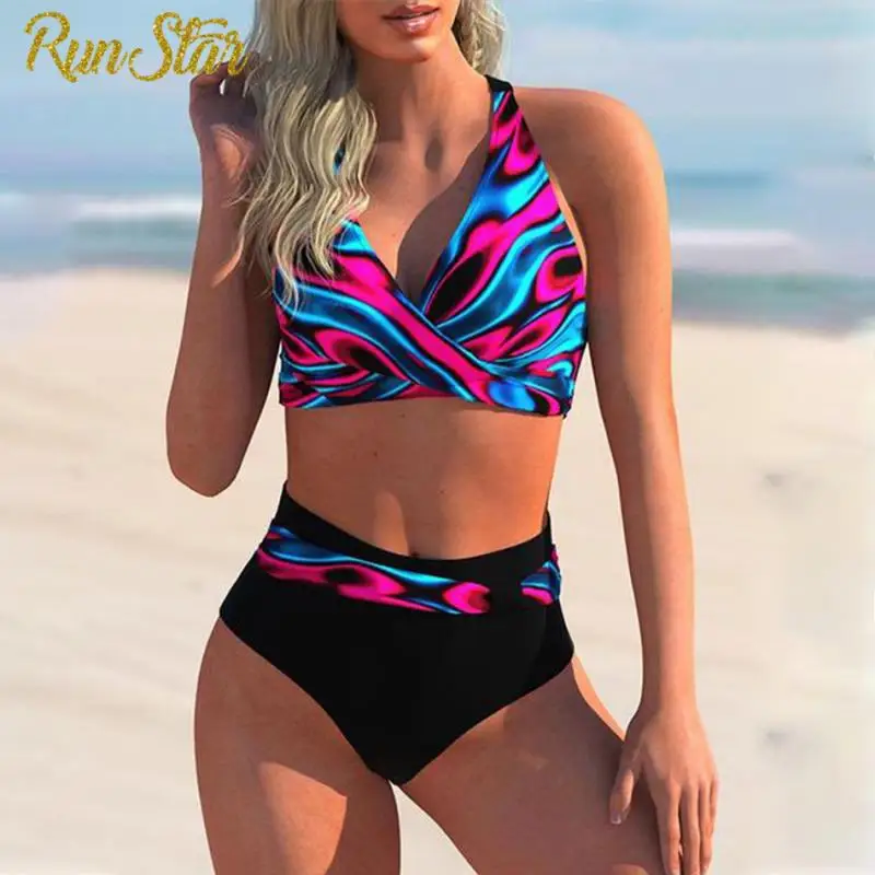 Новинка сексуальное бикини с высокой талией женский купальник пуш-ап купальный