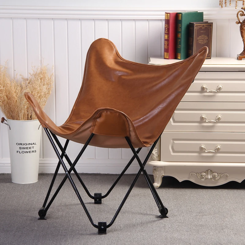 Non-leather Folding Chair  Moon Chair Leisure Lazy Sofa Recliner