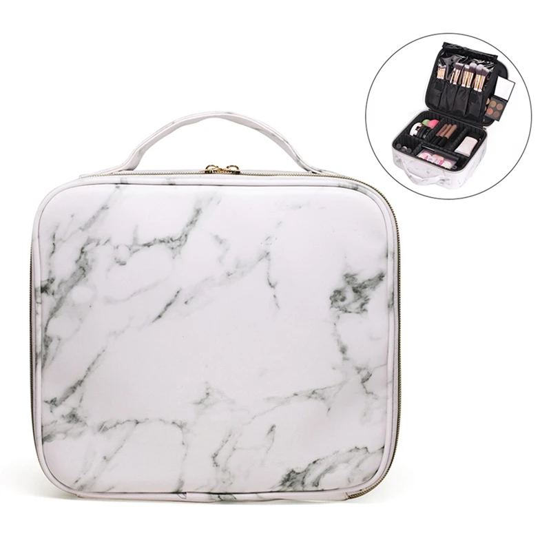 

Portable Marbling Travel Makeup Cosmetic Bag Organizer Zipper Storage Handbag