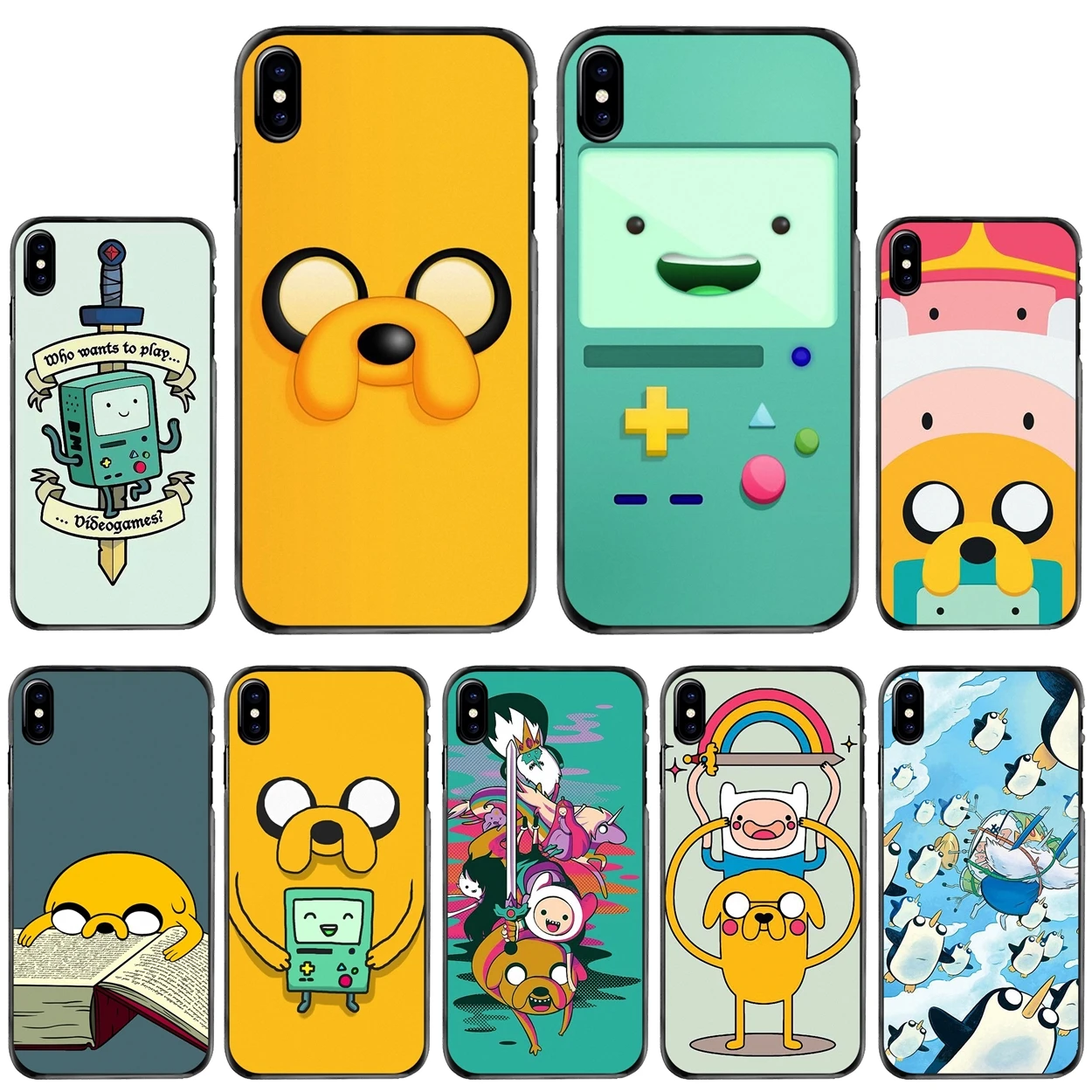 

For Apple iPhone 11 12 13 14 Pro MAX Mini 5 5S SE 6 6S 7 8 Plus 10 X XR XS Hard Case Cover Adventure Time Finn Jake Beemo BMO