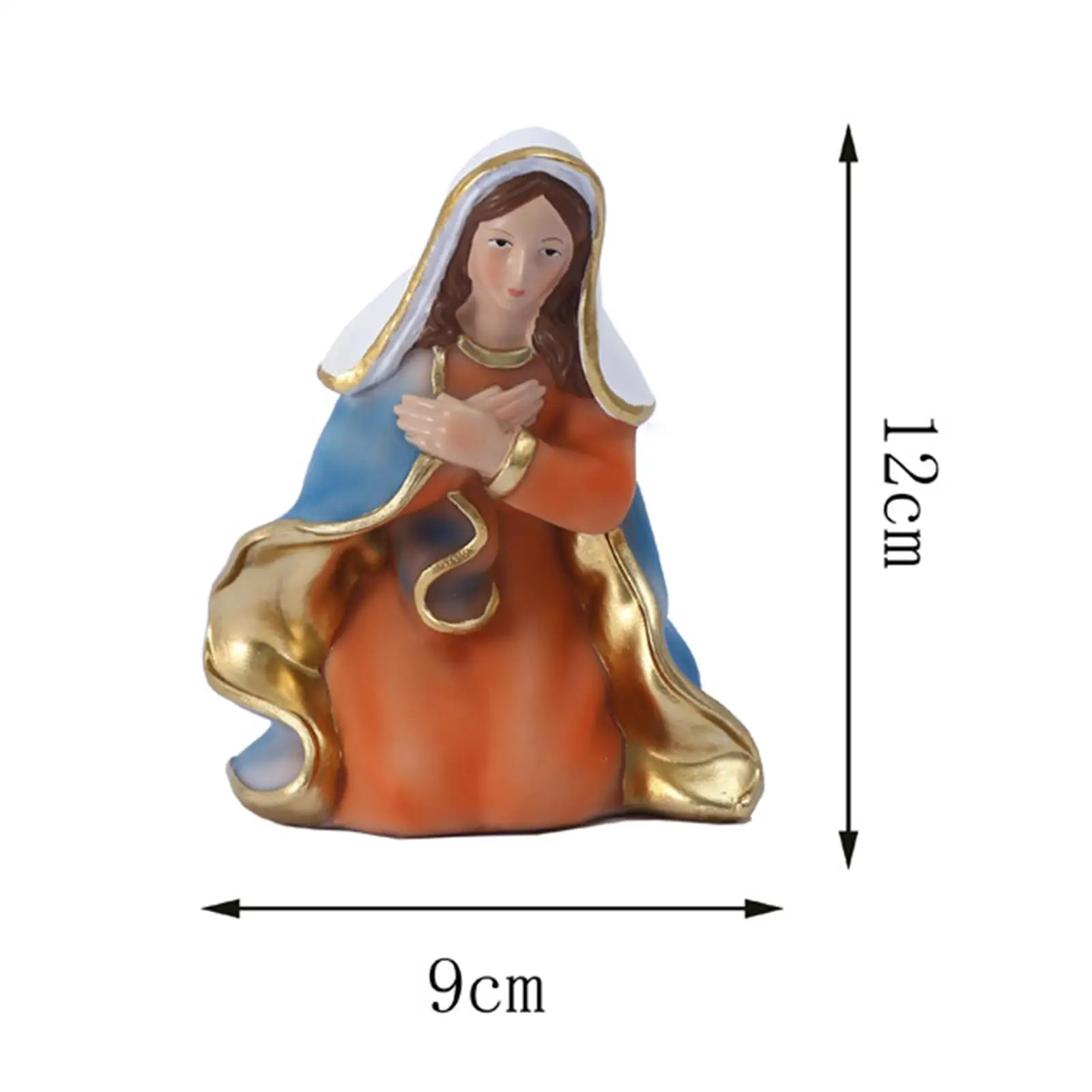 

11x Nativity Figurine Display Decor Spiritual Sacred Sculpture Manger Set Jesus Manger Christmas Ornament for Desk Office