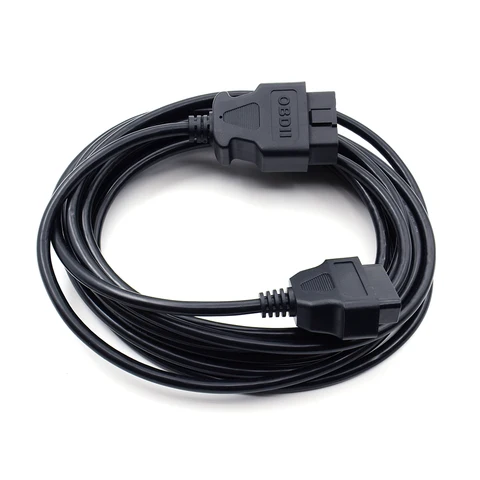 16-контактный удлинительный кабель OBD2 5 м/10 м/15 м ELM327 ODB2 16-контактный удлинительный кабель ELM327 OBD II, диагностический инструмент интерфейса