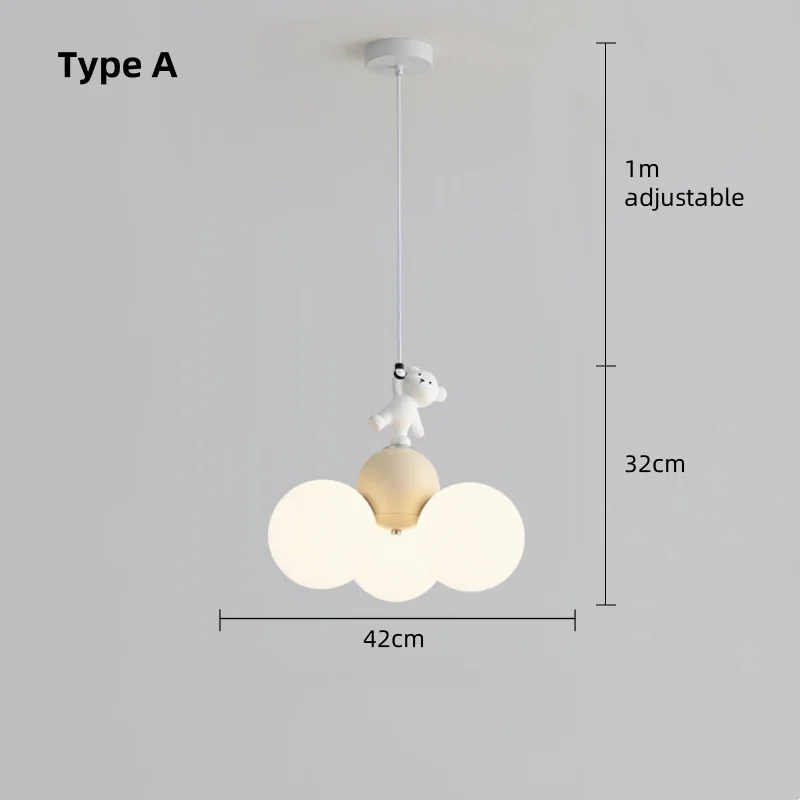 

Люстра xiuxiu кремовая с медведем