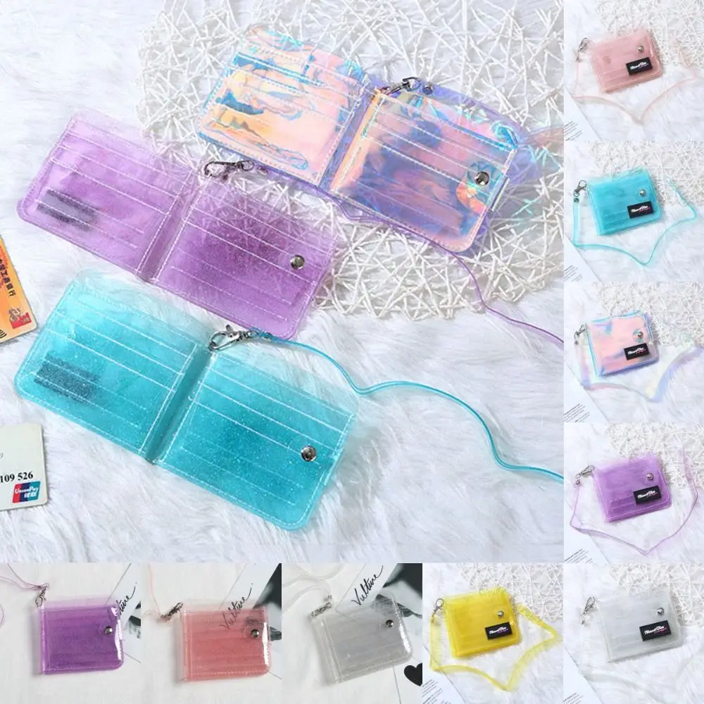 

Jelly Color Card Holder Transparent Credit Card Holder Wallet Portable Coin Pocket for Student Women Ladies Girl Gift