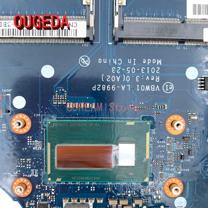 Материнская плата для ноутбука Dell Inspiron 15R 5537 3537 SR16Z I7-4500U CPU DDR3L |