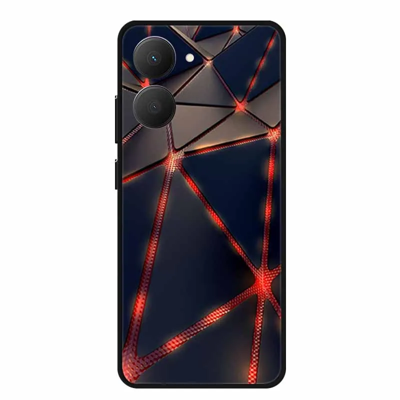 6 56 &quotдля Vivo Y28s 5G Y 28 s черная силиконовая Мягкая задняя крышка для чехол Y28