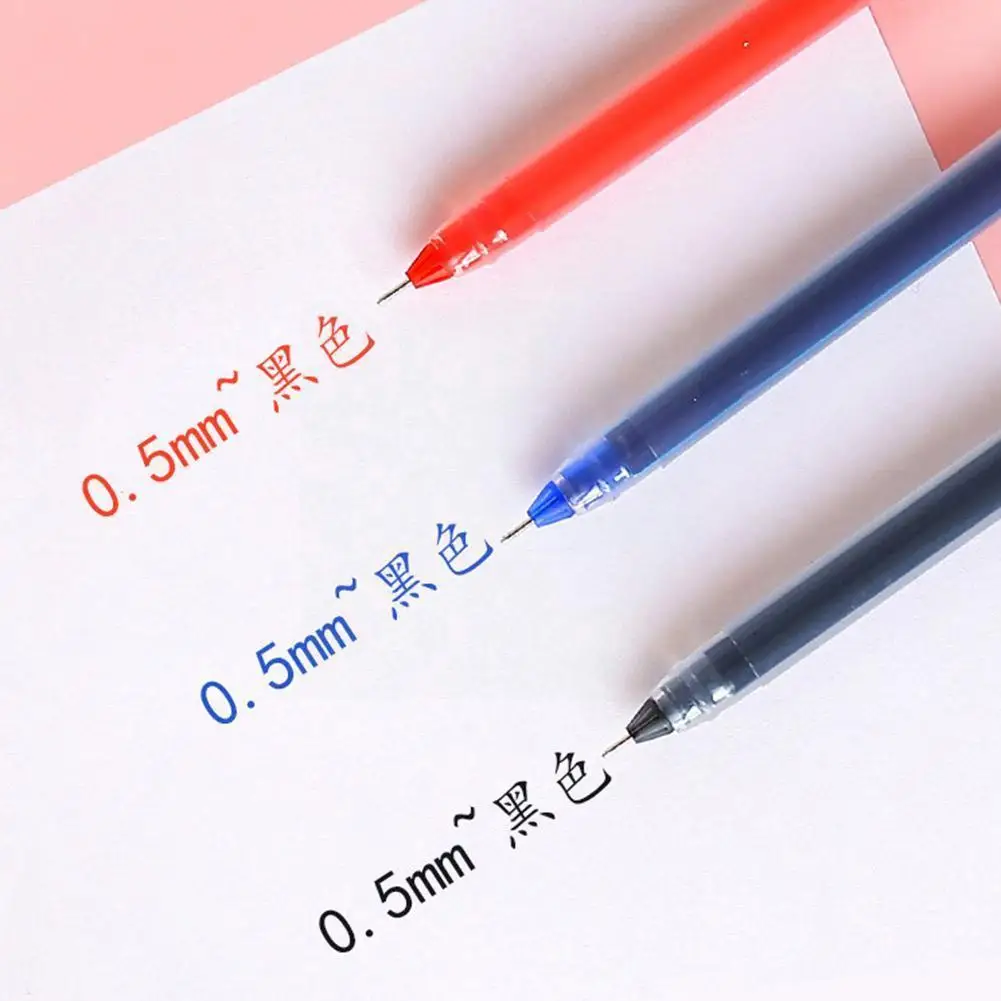 

0.5MM Large Capacity Neutral Gel Pen Signature Pen Red Supplies Student Office Stationery Pen SCHOOL Pen Blue Black Water-b U3R8