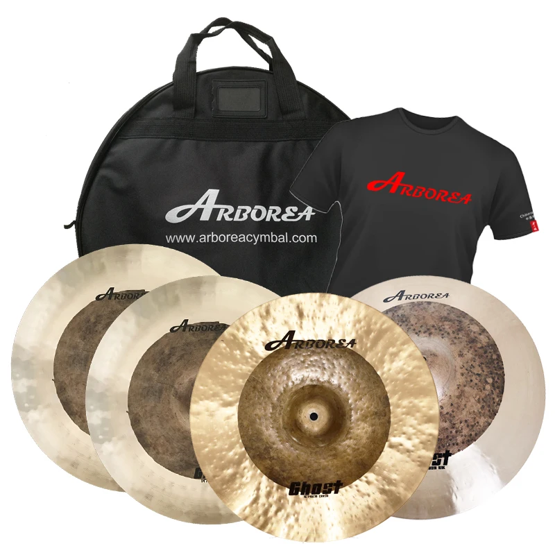 

Arborea Ghost Series Pack,13'' HH+16'' Crash+18'' Medium Crash + Cymbals Bag