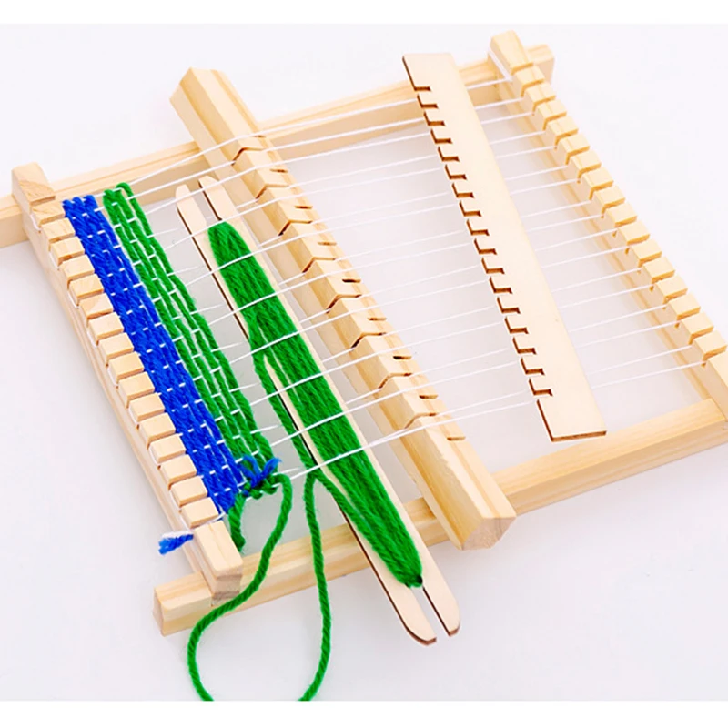 

Wooden Weaving Loom Kit Hand-Woven Tools DIY Woven Set Craft Yarn Hand Scarf Knitting Machine Kids Multifunctional Loom Toy