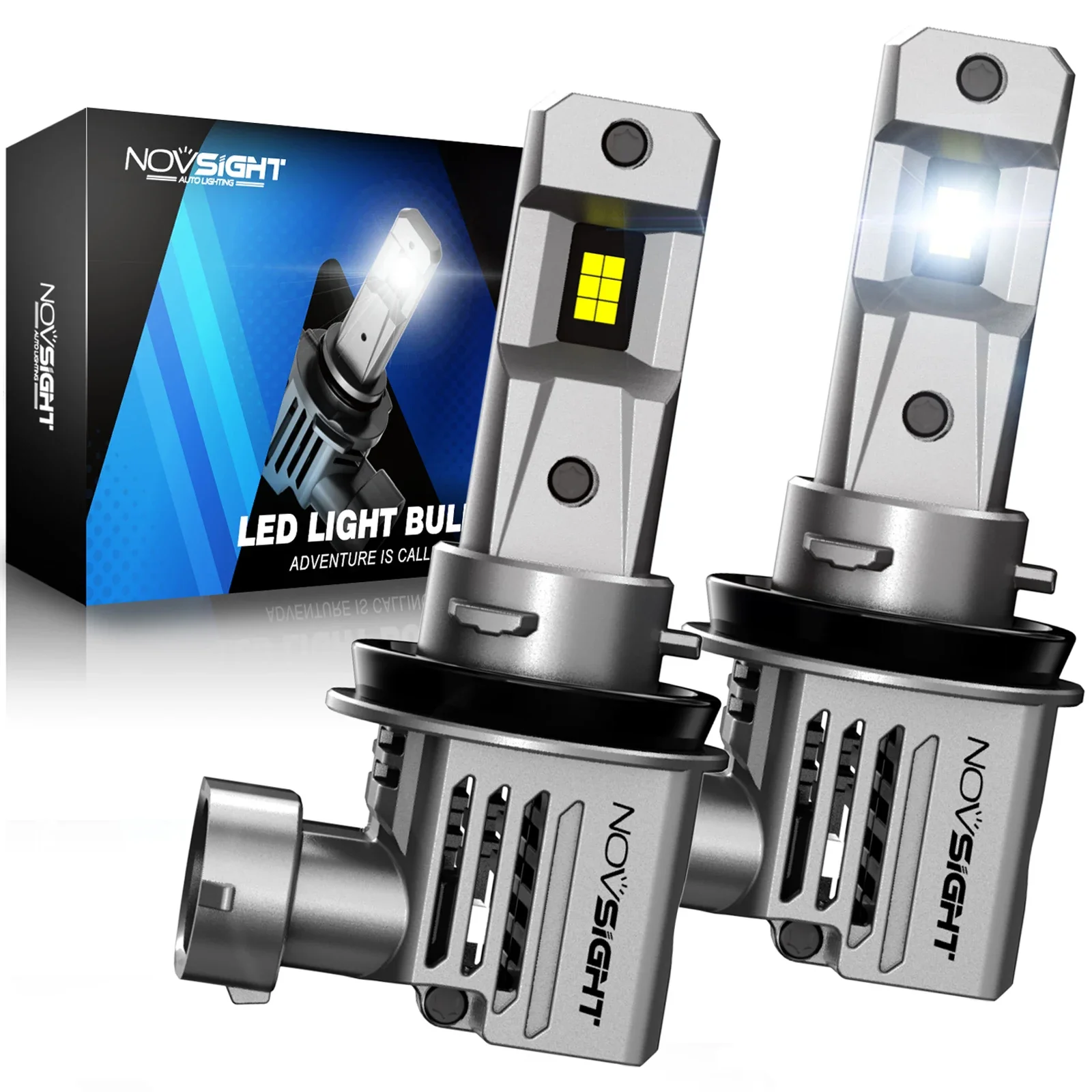 

Светодиодные лампы NOVSIGHT H11 H7 H4 H8 H9 9005 HB3 9006 HB4 Автомобильные фары 80 Вт 18000LM LED 12 В 6500 К Белые супер яркие фары